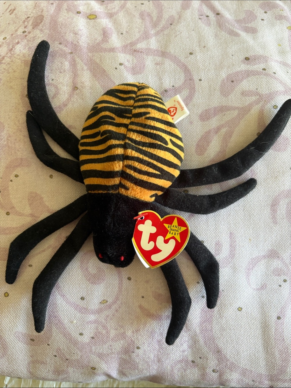 Vintage TY Beanie Baby - Spinner, Spider - October 28, 1996